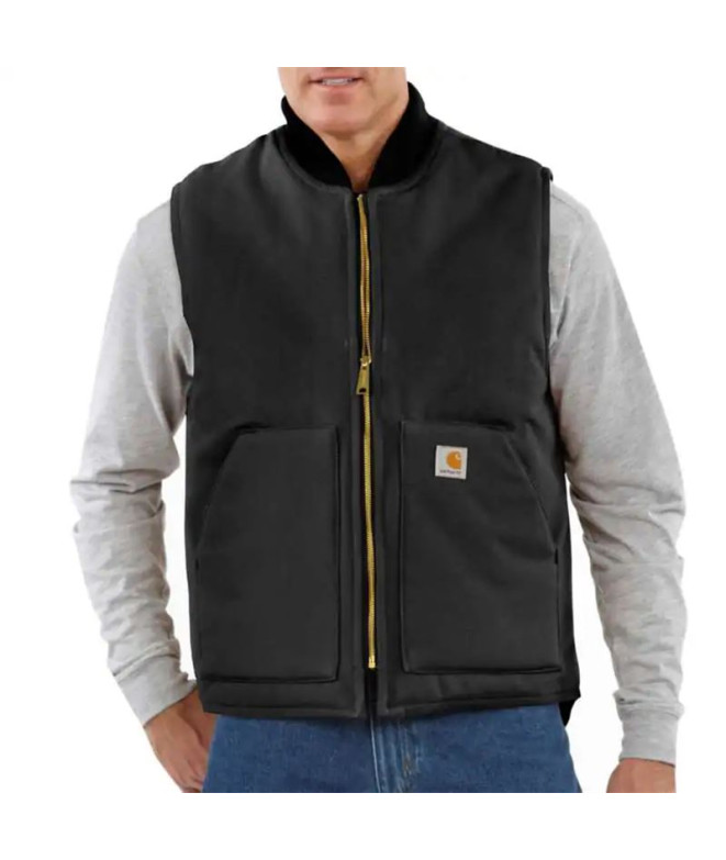 Colete Carhartt V01 Isolado Gola Rib Homem Preto
