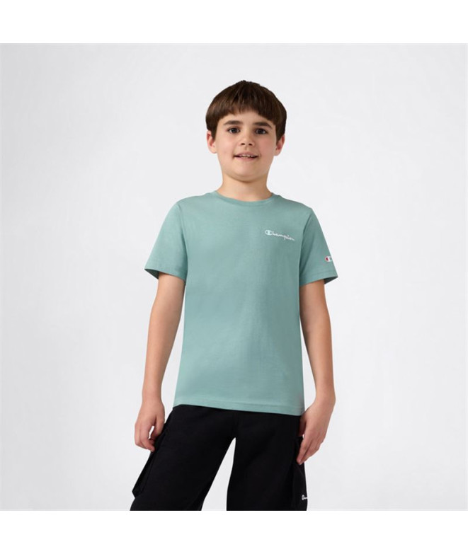 Camiseta Champion Icons Contrast Niño Turquesa