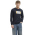 Camiseta Jack and Jones Jjhayato Ls Crew Homem Sky Captain