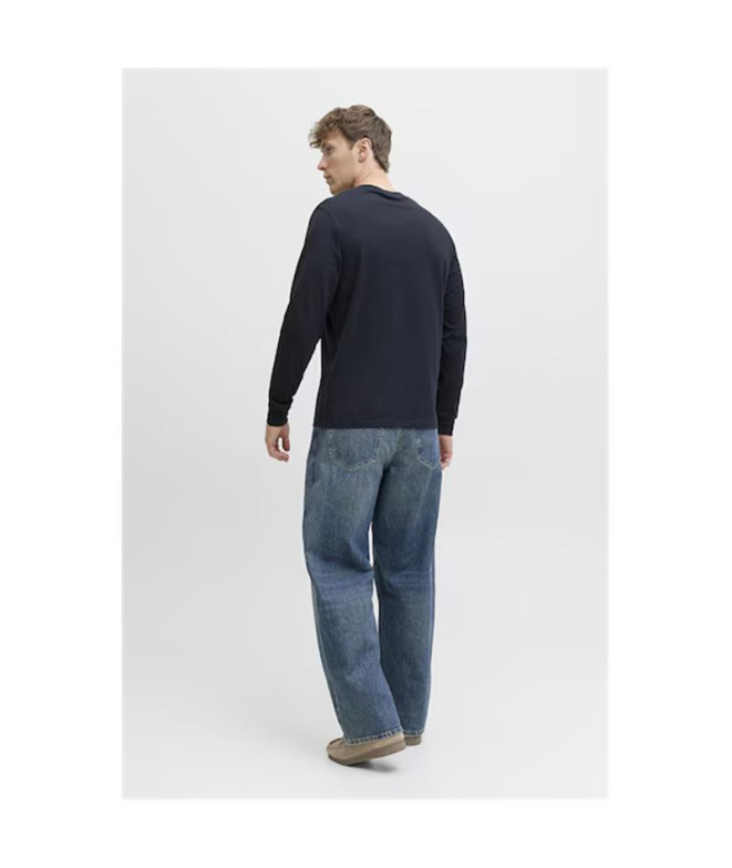 Camiseta Jack and Jones Jjhayato Ls Crew Homem...