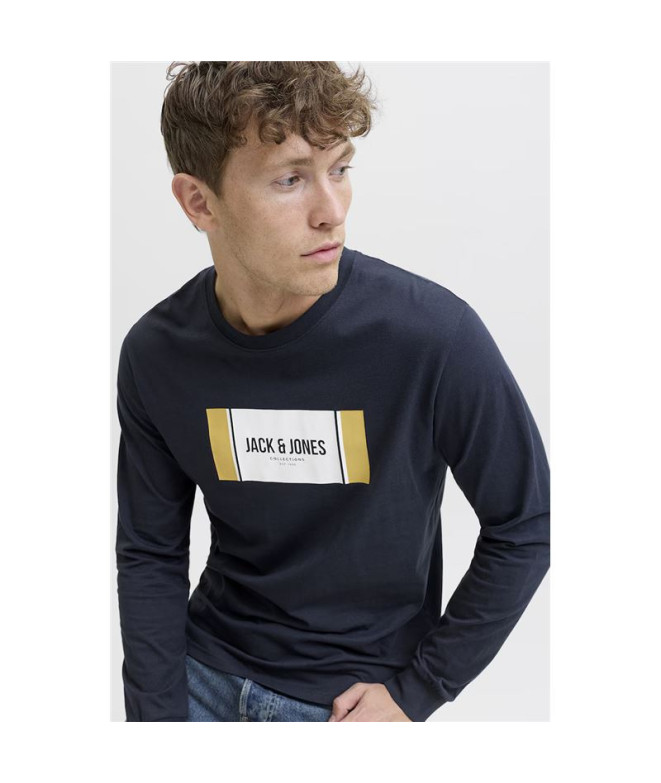 Camiseta Jack and Jones Jjhayato Ls Crew Homem...