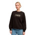 Moletom Puma Maximal Metallic Oversized Crew FL Mulher Preto