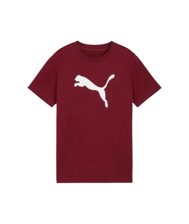 Camiseta Puma Essentials Cat Logo B Ruby Shimmer Infantil