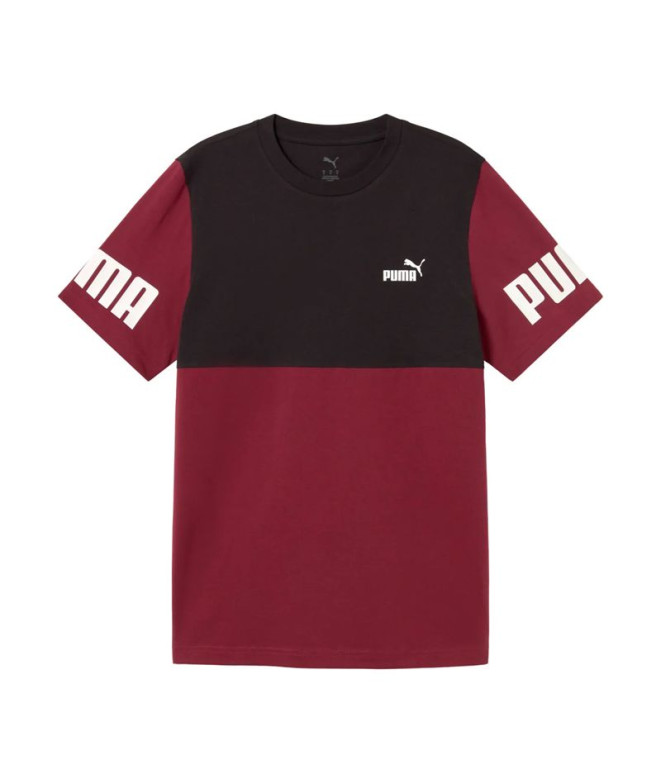Camiseta Puma Power Colorbloc Ruby Shimmer Hombre