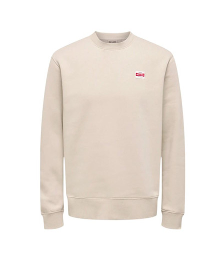 Sweat Only & Sons Onsdawson Reg Crew Vd Homme Silver Lining