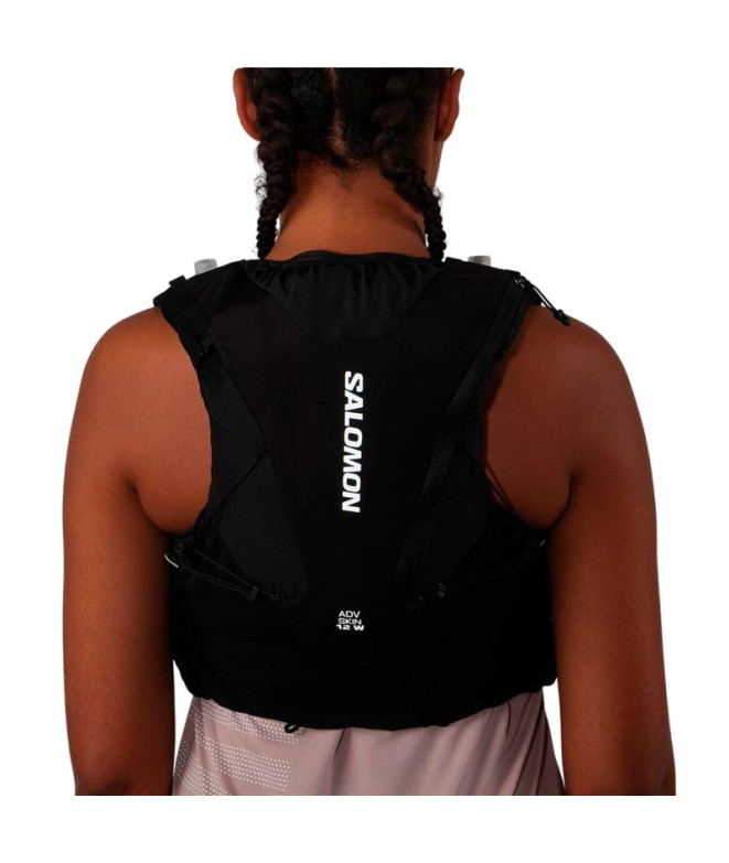 Colete de Trail Salomon Adv Skin 12 Mulher Preto