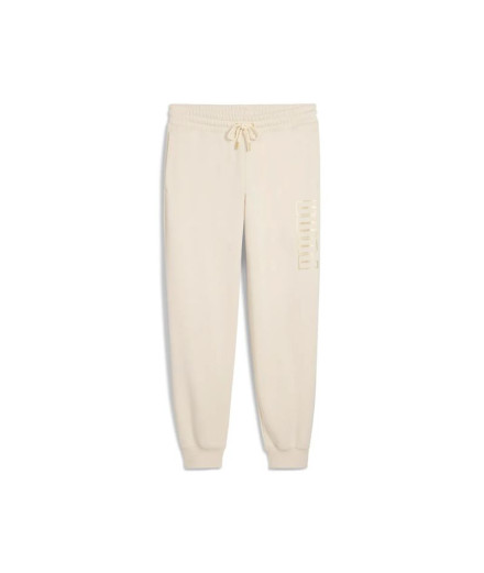 Calça Puma Maximal Metallic Com Mulher Bege