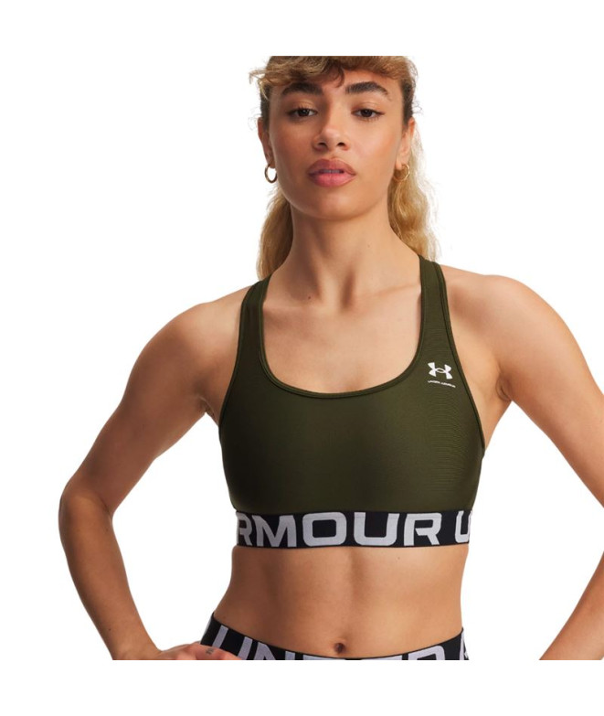 Sujetador Sportif de Fitness Under Armour Hg Mid Branded Femme Vert
