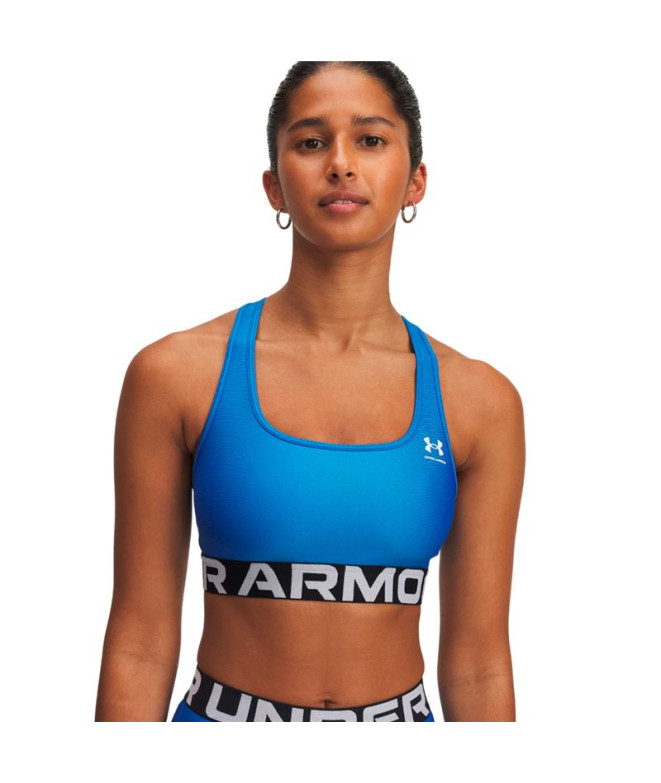 Sujetador Deportivo de Fitness Under Armour Hg Mid Branded Mujer Azul