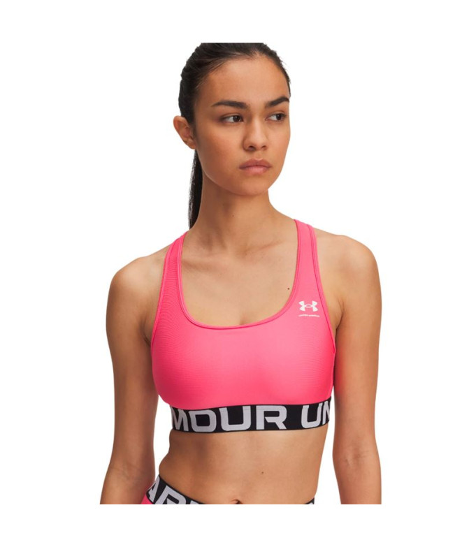 Sujetador Deportivo de Fitness Under Armour Hg Mid Branded Mujer Rosa