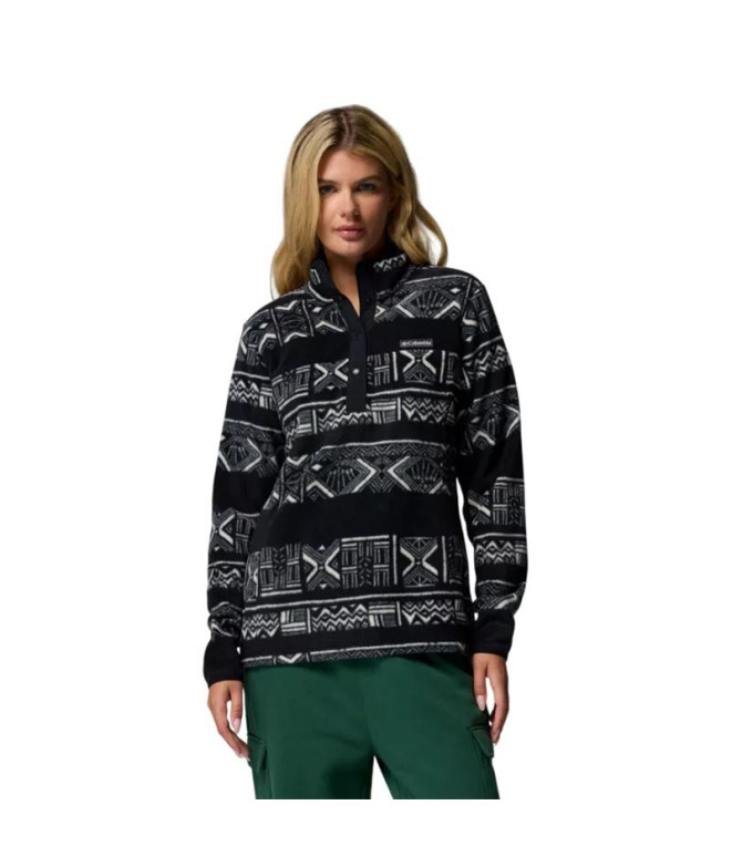 Polaire Montagne Columbia Benton Springs™ Imprimé 1/2 Snap Femme Noir