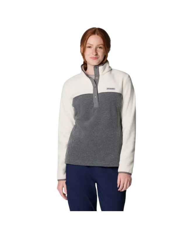 Forro polar de Montaña Columbia Benton Springs™ 1/2 Snap Pull Over II Mujer Gris