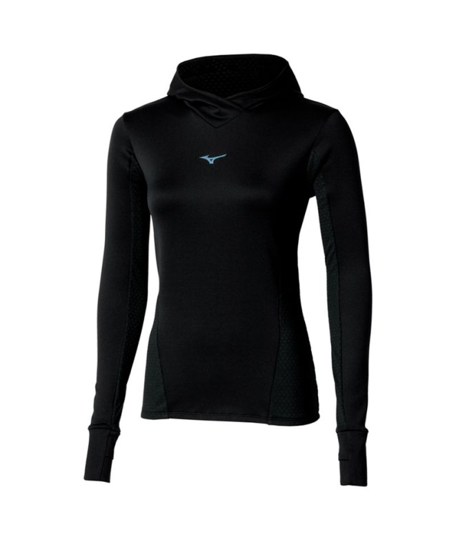Sweat de Running Mizuno Active Warm Hdd Ls Femme Noir
