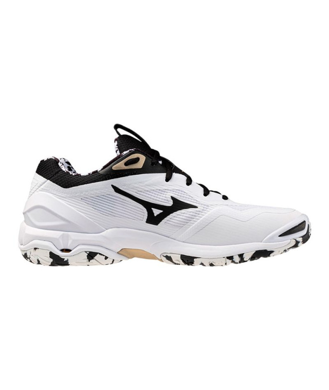 Chaussures de Handball Mizuno Wave Stealth 6 Kakizome Blanc/Noir/Or