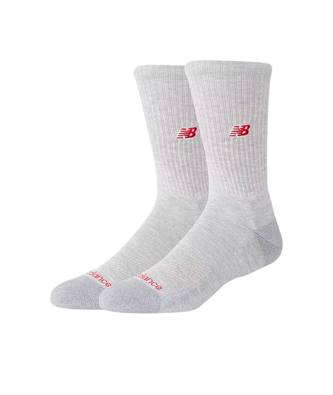 Chaussettes New Balance Active Nb Premium Crew 2 Pack Gris