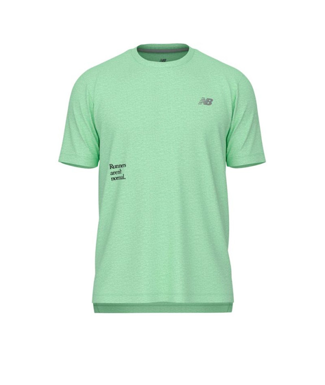 Camiseta de Running New Balance Athletics Graphic Green Homem