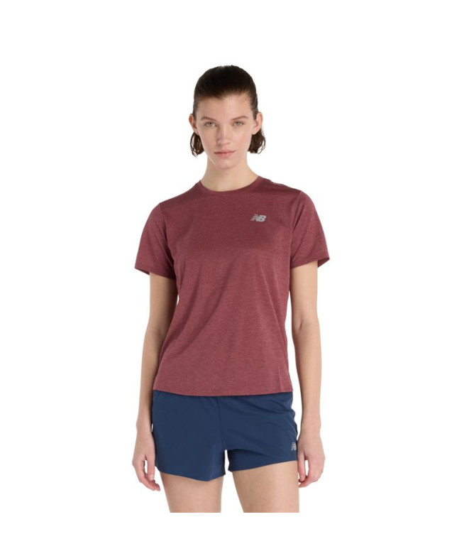 Camiseta de New Balance Athletics Mujer Vino