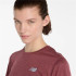 Camiseta de New Balance Athletics Mujer Vino