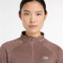 Moletom New Balance Athletics Heat Grid 1/2 Zip Mulher Comer