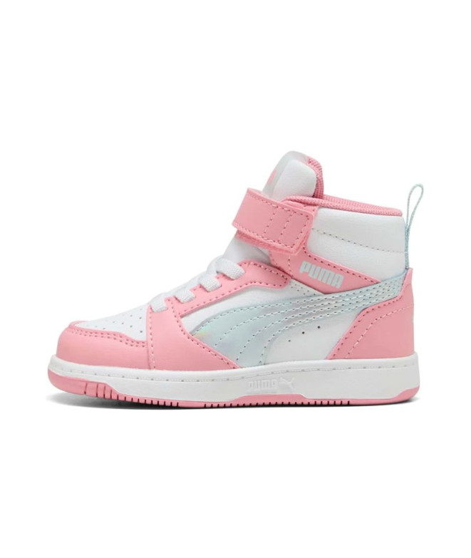 Sapatilhas Puma Rebound V6 Mid, Sea Glass-Pinksc, Menina