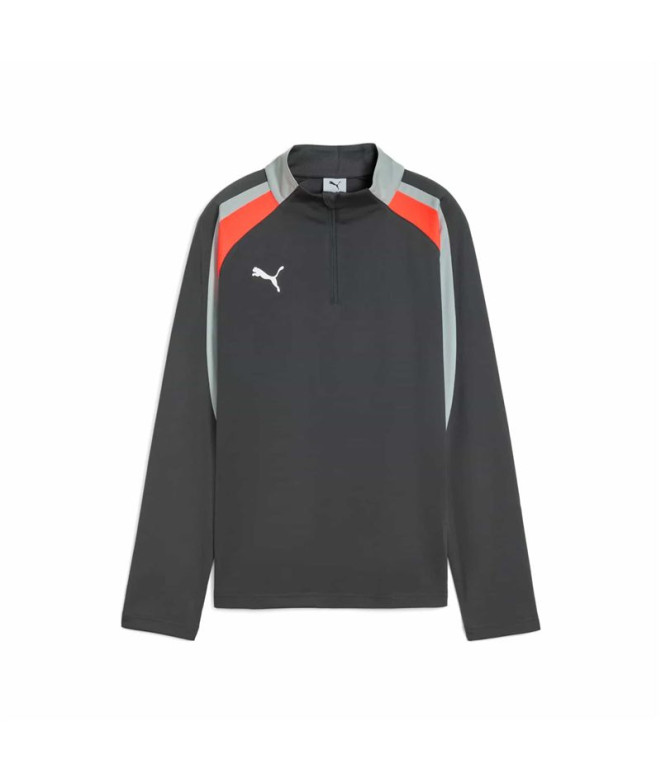 T-shirt de Football Puma Individualliga 1/4 Z Gris Ombre Enfant