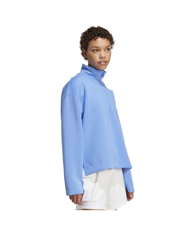 Moletom adidas All Szn SL Qz Mulher Azul