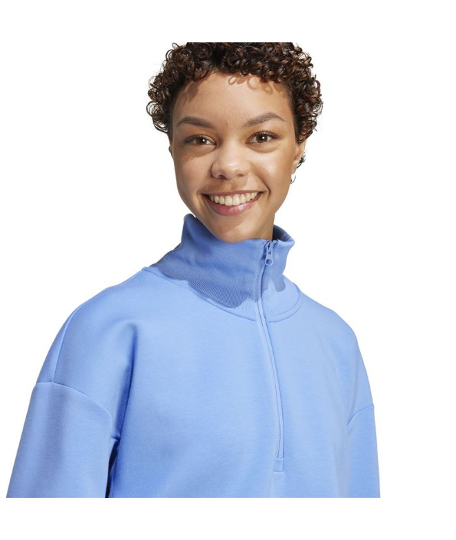 Moletom adidas All Szn SL Qz Mulher Azul