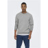 Sudadera Only & Sons Onseric Reg 12 Struc Crew Knit Noos Hombre Light Grey Melange W. Medium Grey Melange
