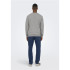 Sudadera Only & Sons Onseric Reg 12 Struc Crew Knit Noos Hombre Light Grey Melange W. Medium Grey Melange