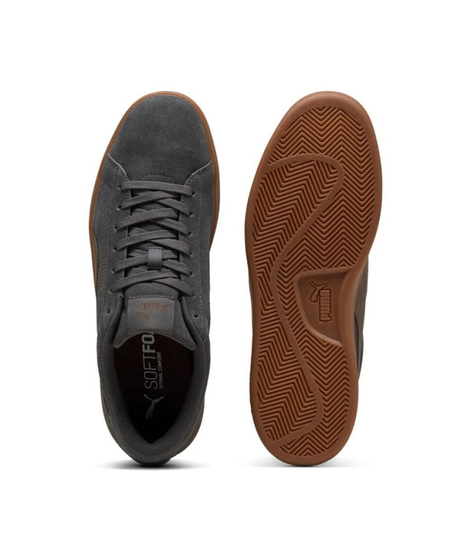 Chaussures Puma Smash 3.0 Gris Foncé/Brun Plat