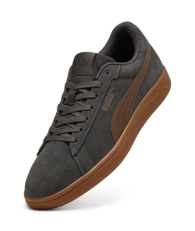 Chaussures Puma Smash 3.0 Gris Foncé/Brun Plat