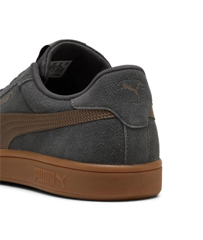 Chaussures Puma Smash 3.0 Gris Foncé/Brun Plat