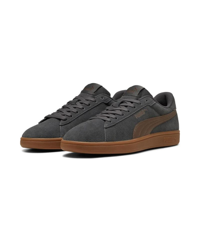 Chaussures Puma Smash 3.0 Gris Foncé/Brun Plat