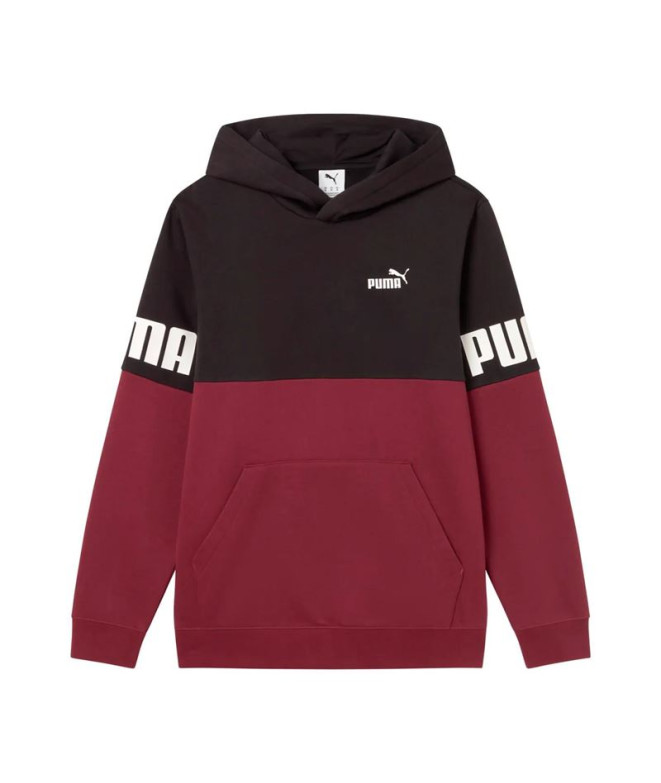 Sudadera Puma Power Colorbloc Hombre Ruby Shimmer