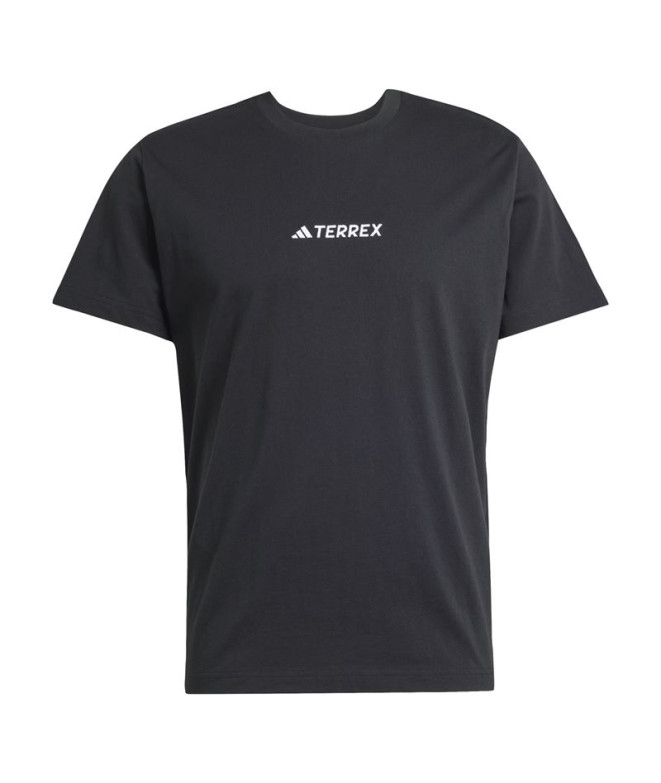Camiseta de Montaña adidas U Aop Negro