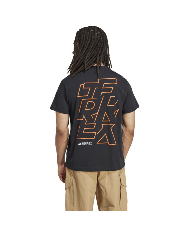 Camiseta de Montanha adidas U Aop Preto