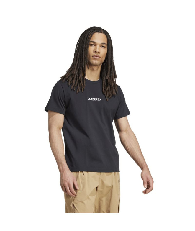 Camiseta de Montanha adidas U Aop Preto