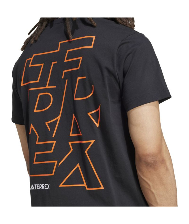 Camiseta de Montanha adidas U Aop Preto