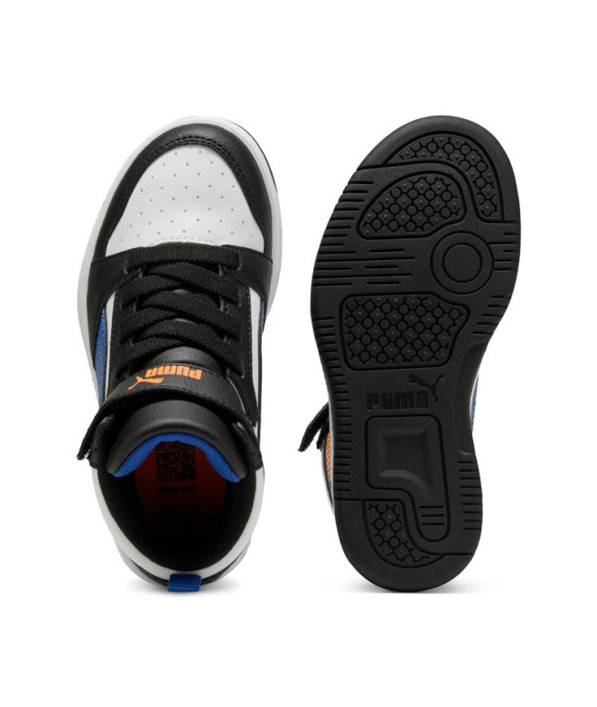 Chaussures Puma Rebound V6 Mid, Blanc-Cly, Enfant