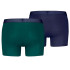 Slip Puma Hommes Boxers à Taille en Maille 2P Homme Vert/Bleu Royal