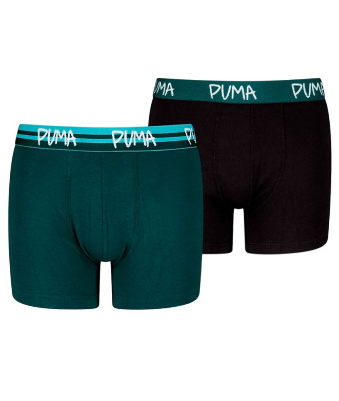 Calzoncillos Puma Boys Script Logo Boxers 2P...