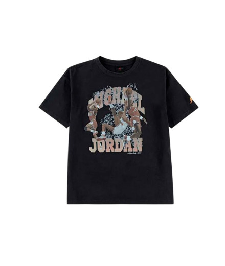 Camiseta Jordan Mj Flt Ess Wsh Ss Tee Menino Preto Camiseta Jordan Mj Flt Ess Wsh Ss Tee Menino Preto