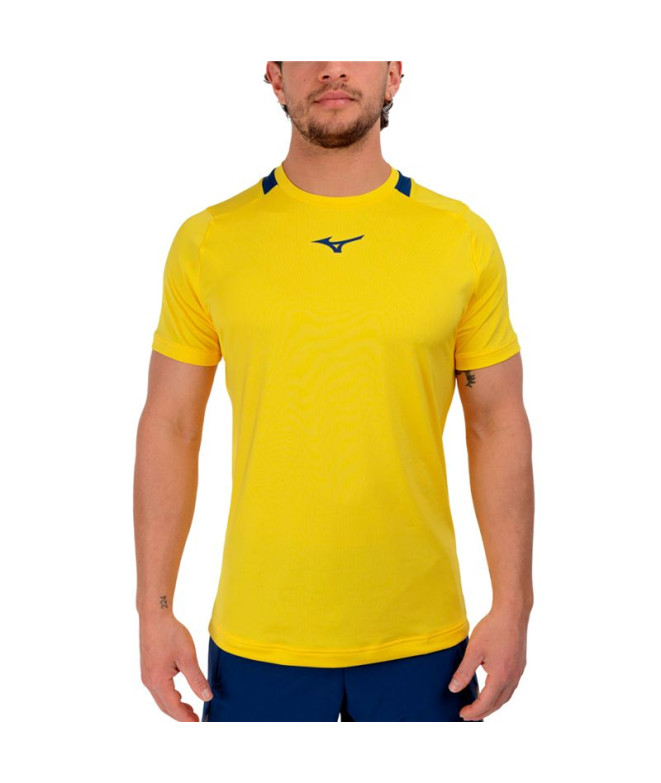 Camiseta De Tênis Mizuno Homem Amarelo