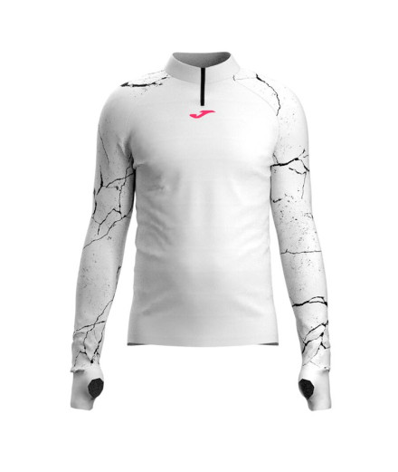Camiseta Running Joma Deva R-Night Branco Preto Homem