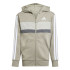 Survêtement adidas 3Bandas Tib Fleece Ts Enfant Marrón/Gris