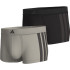 Cuecas adidas Low Rise 3 Stripes 2P Active Flex Cotton Homem Preto/Cinza