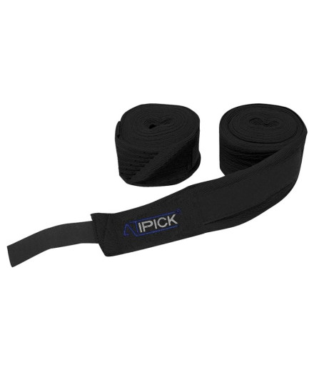 Pack 2 Vendas Algodão Boxe Atipick 5 cm x 2,5 m Preto