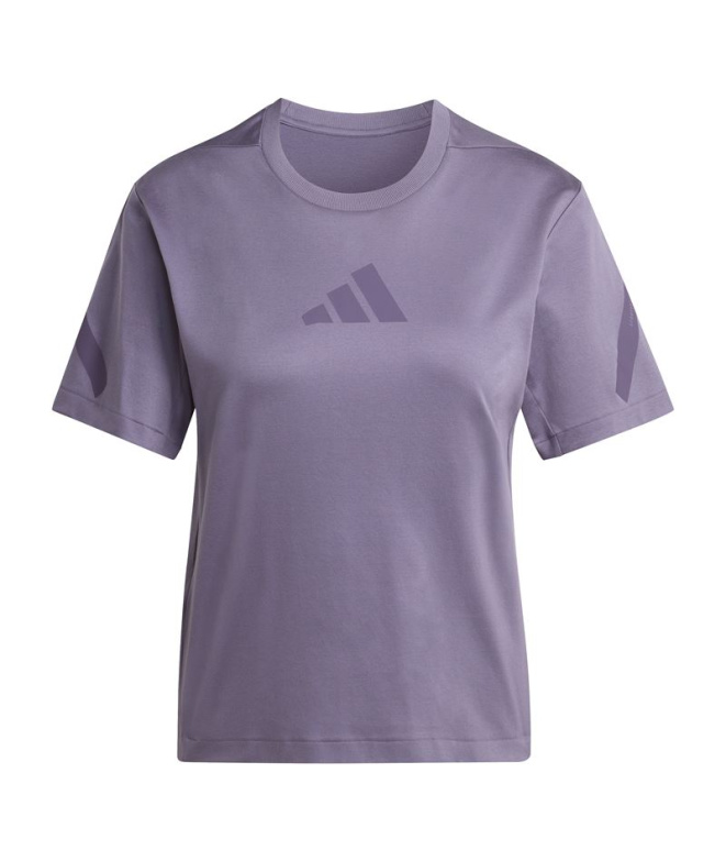 Camiseta adidas Z.N.E. Tee Mulher Violeta