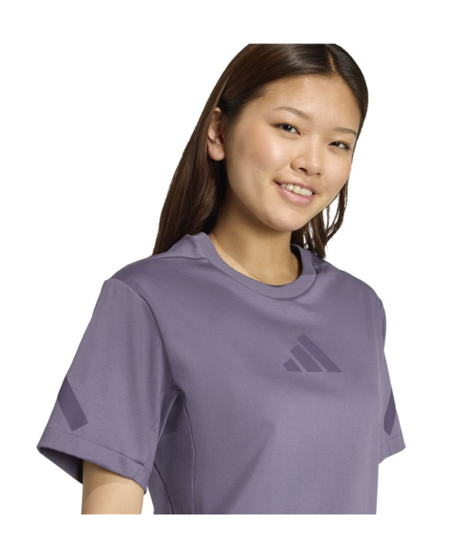 Camiseta adidas Z.N.E. Tee Mulher Violeta