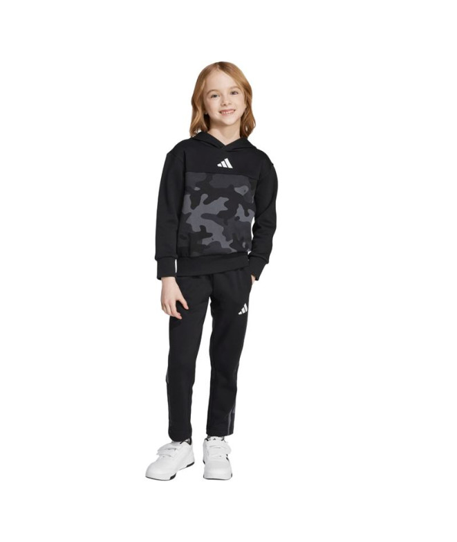Ensemble adidas Lk Camo Fl Set Enfant Noir/Blanc